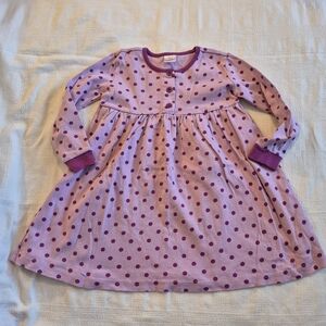 Hanna Andersson girls 110 5 long sleeve lap dress 2 tone purple VGUC